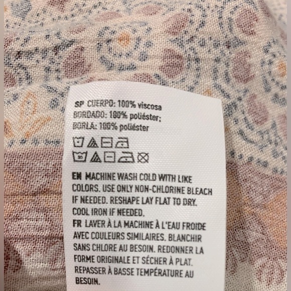 Excellent Condition, American Eagle Peasant Peplum Blouse w/Tassels, Size Small - Picture 7 of 8